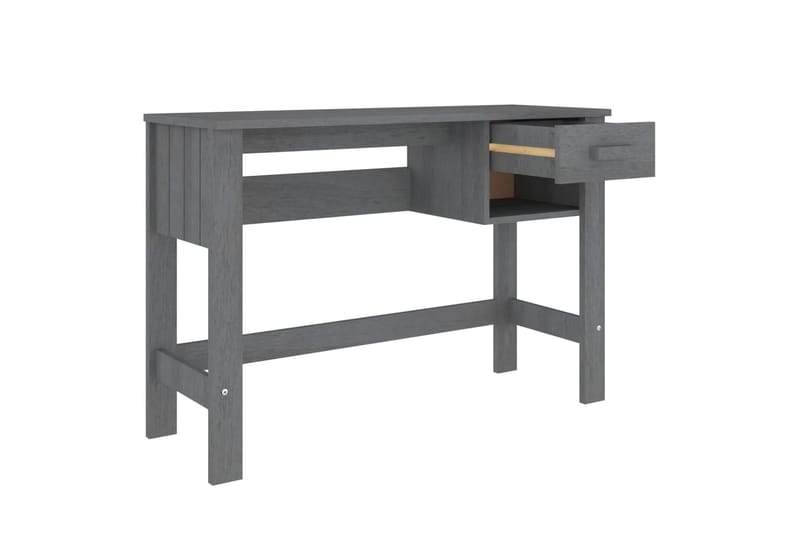 beBasic Työpöytä tummanharmaa 110x40x75 cm täysi mänty - Harmaa - Huonekalut - Pöytä & ruokailuryhmä - Työpöytä
 - Tietokonepöytä