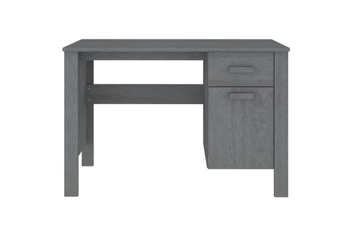 beBasic Työpöytä tummanharmaa 113x50x75 cm täysi mänty - Harmaa - Tietokonepöytä
 - Kirjoituspöytä