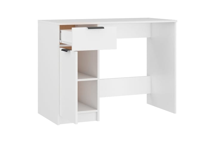 beBasic Työpöytä valkoinen 100x50x75 cm tekninen puu - Valkoinen - Tietokonepöytä
 - Kirjoituspöytä