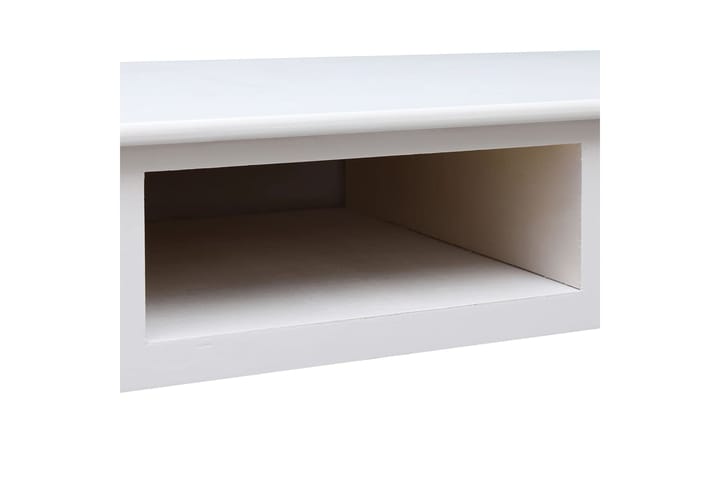 beBasic Työpöytä valkoinen 108x45x76 cm täysi keisaripuu - Valkoinen - Tietokonepöytä
 - Kirjoituspöytä