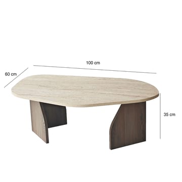 Berriaren työpöytä 100x35x60 cm - Travertine Walnut - Huonekalut - Pöytä & ruokailuryhmä - Työpöytä - Tietokonepöytä
