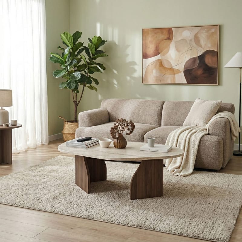 Berriaren työpöytä 100x35x60 cm - Travertine Walnut - Huonekalut - Pöytä & ruokailuryhmä - Työpöytä - Tietokonepöytä