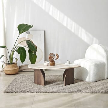 Berriaren työpöytä 100x35x60 cm - Travertine Walnut - Huonekalut - Pöytä & ruokailuryhmä - Työpöytä - Tietokonepöytä
