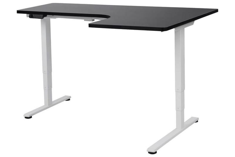 Bina Työpöytä 109x160 cm, Musta/Valkoinen