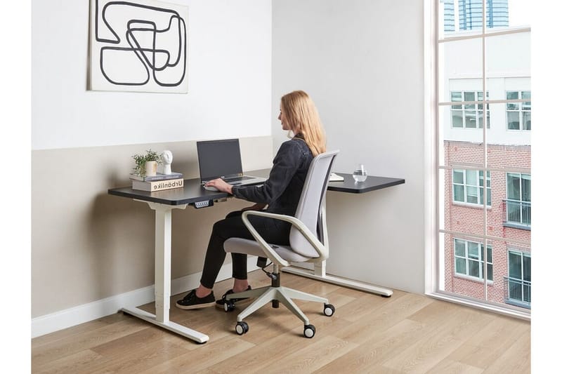 Bina Työpöytä 109x160 cm - Musta/Valkoinen - Huonekalut - Pöytä & ruokailuryhmä - Työpöytä - Tietokonepöytä