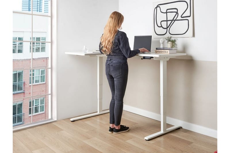 Bina Työpöytä 109x160 cm - Valkoinen - Huonekalut - Pöytä & ruokailuryhmä - Työpöytä - Tietokonepöytä