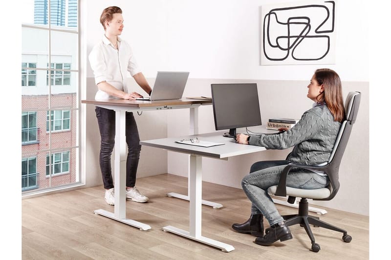 Bina Työpöytä 72x120 cm - Harmaa/Valkoinen - Huonekalut - Pöytä & ruokailuryhmä - Työpöytä - Tietokonepöytä