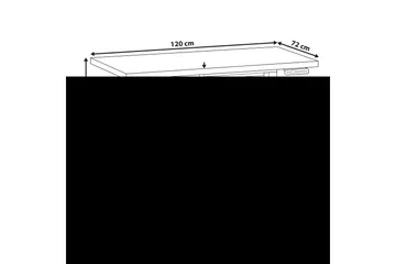 Bina Työpöytä 72x120 cm - Harmaa/Valkoinen - Huonekalut - Pöytä & ruokailuryhmä - Työpöytä - Tietokonepöytä