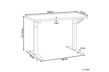 Bina Työpöytä 72x120 cm - Musta - Huonekalut - Pöytä & ruokailuryhmä - Työpöytä - Tietokonepöytä