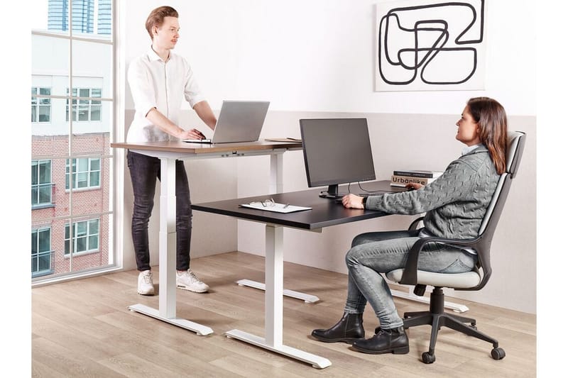 Bina Työpöytä 72x120 cm - Musta/Valkoinen - Huonekalut - Pöytä & ruokailuryhmä - Työpöytä
 - Tietokonepöytä