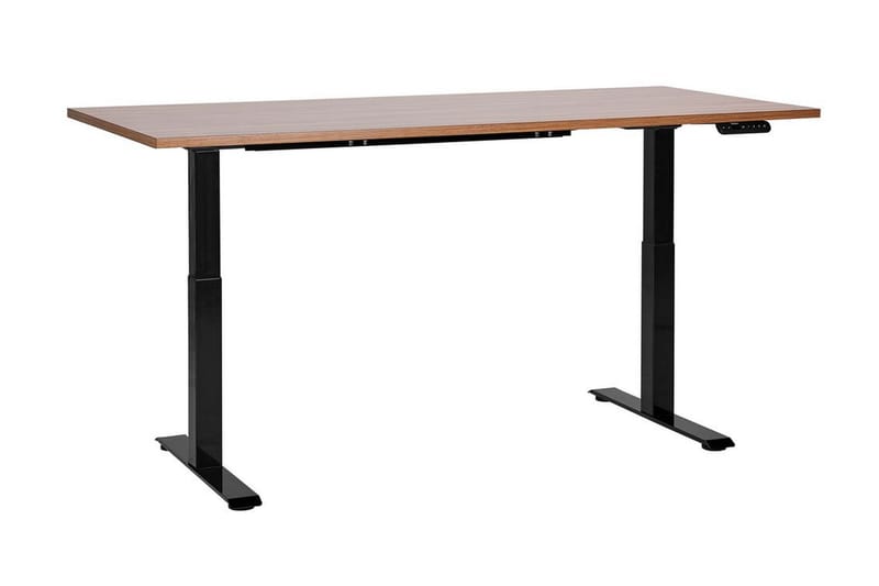 Bina Työpöytä 72x160 cm - Tumma puu/Musta - Huonekalut - Pöytä & ruokailuryhmä - Työpöytä
 - Tietokonepöytä