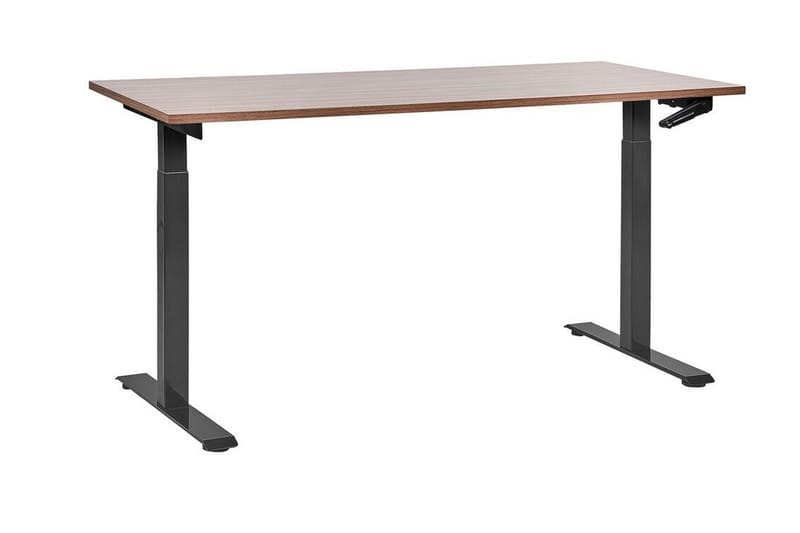 Bina Työpöytä 72x160 cm, Tumma puu/Musta