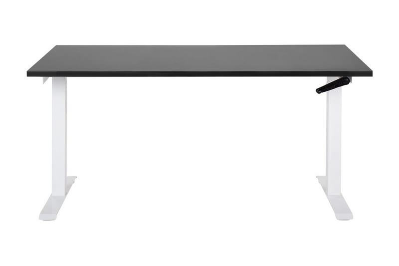 Bina työpöytä 72x160 cm puuta metallijalustalla - Musta|Valkoinen - Huonekalut - Pöytä & ruokailuryhmä - Työpöytä - Tietokonepöytä