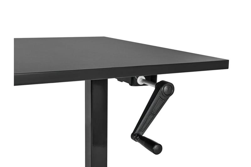 Bina työpöytä 72x160 cm puuta metallijalustalla - Musta - Huonekalut - Pöytä & ruokailuryhmä - Työpöytä - Tietokonepöytä