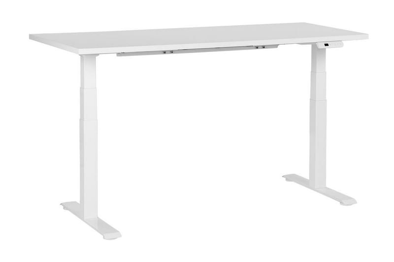 Bina työpöytä 72x160 cm puuta metallijalustalla, Valkoinen