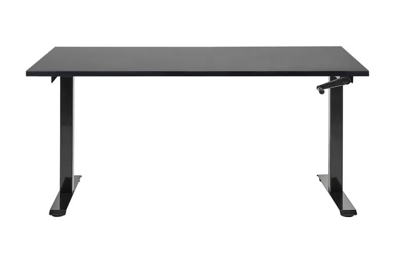 Bina työpöytä 72x160 cm puuta metallijalustalla - Musta - Huonekalut - Pöytä & ruokailuryhmä - Työpöytä - Tietokonepöytä