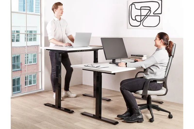 Bina Työpöytä 80x180 cm - Harmaa/Musta - Huonekalut - Pöytä & ruokailuryhmä - Työpöytä
 - Tietokonepöytä