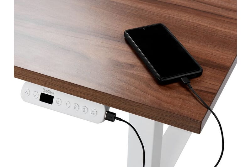 Bina Työpöytä 80x180 cm - Tumma puu/Valkoinen - Huonekalut - Pöytä & ruokailuryhmä - Työpöytä - Tietokonepöytä