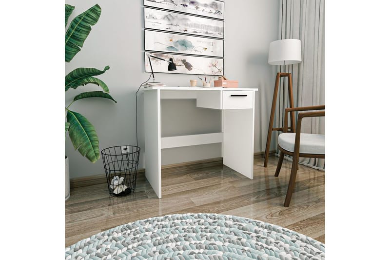 Bralis Kirjoituspöytä 45x90 cm - Valkoinen - Huonekalut - Pöytä & ruokailuryhmä - Työpöytä
 - Tietokonepöytä