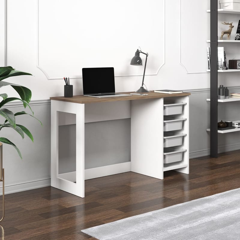 Branik työpöytä 120x73x45 cm - Antiikkipähkinä - Huonekalut - Pöytä & ruokailuryhmä - Työpöytä - Tietokonepöytä