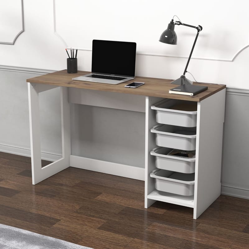 Branik työpöytä 120x73x45 cm - Antiikkipähkinä - Huonekalut - Pöytä & ruokailuryhmä - Työpöytä - Tietokonepöytä