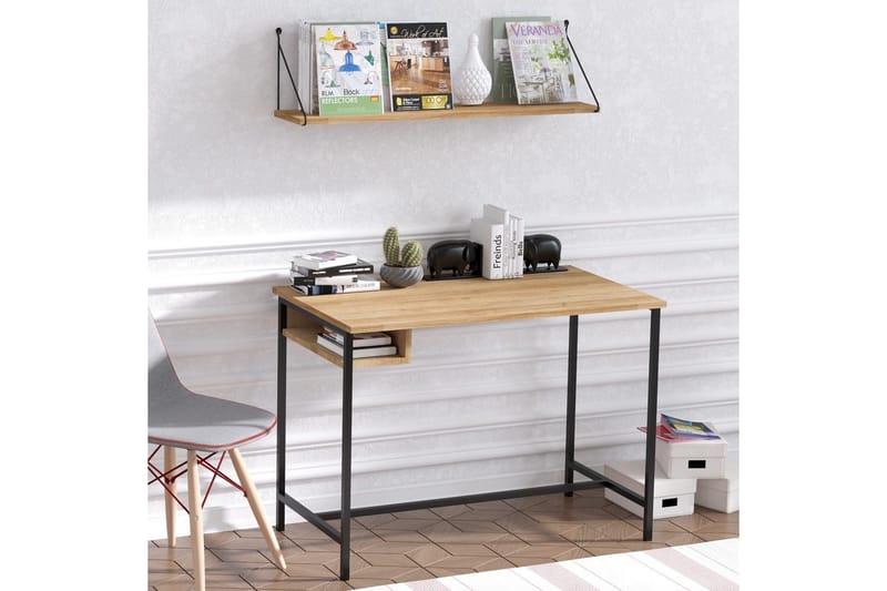 Cadris Kirjoituspöytä 60x100 cm - Tammi/Musta - Huonekalut - Pöytä & ruokailuryhmä - Työpöytä
 - Tietokonepöytä