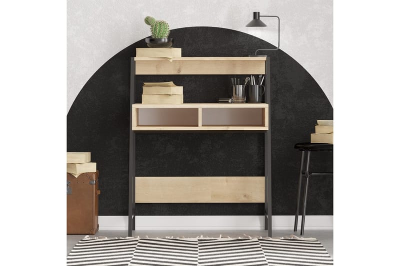 Chass Kirjoituspöytä 50x79 cm - Tammi/Musta - Huonekalut - Pöytä & ruokailuryhmä - Työpöytä
 - Tietokonepöytä