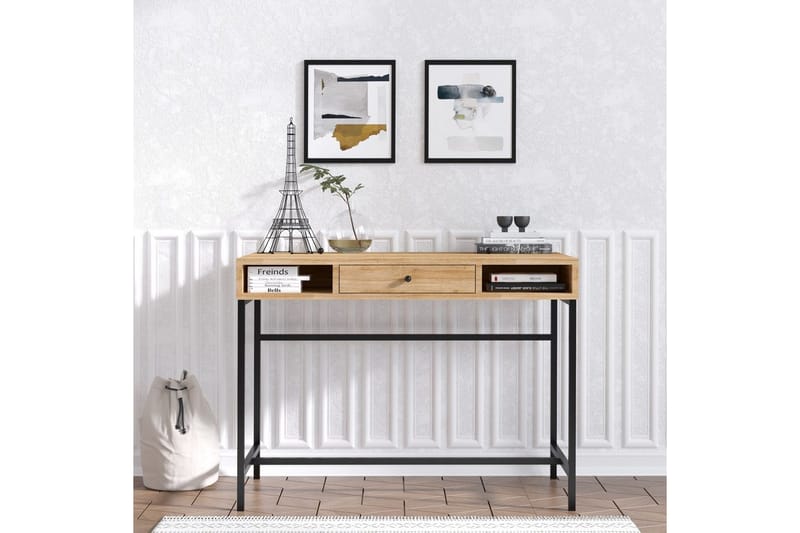 Cladells Kirjoituspöytä 60x100 cm - Tammi/Musta - Huonekalut - Pöytä & ruokailuryhmä - Työpöytä
 - Tietokonepöytä