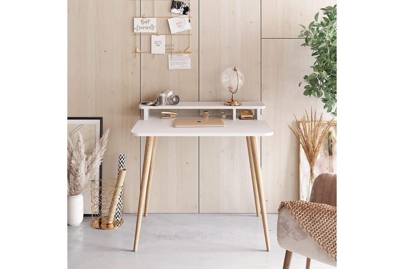 Deluxus Kirjoituspöytä 75x90 cm - Valkoinen - Huonekalut - Pöytä & ruokailuryhmä - Työpöytä
 - Tietokonepöytä