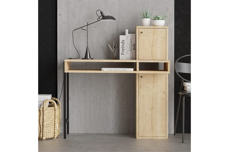 Dora Kirjoituspöytä 45x102 cm - Musta/Keskisävyinen puu - Huonekalut - Pöytä & ruokailuryhmä - Työpöytä
 - Tietokonepöytä