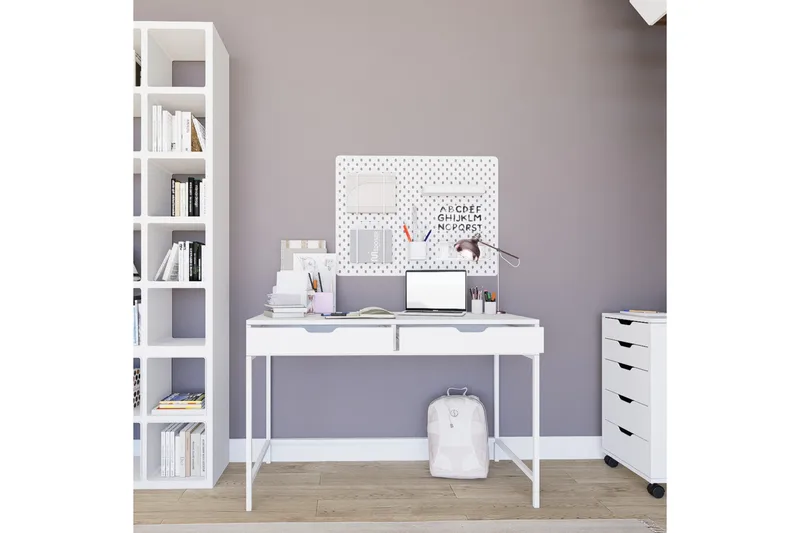 Durusu Kirjoituspöytä 55x120 cm - Valkoinen - Huonekalut - Pöytä & ruokailuryhmä - Työpöytä - Tietokonepöytä