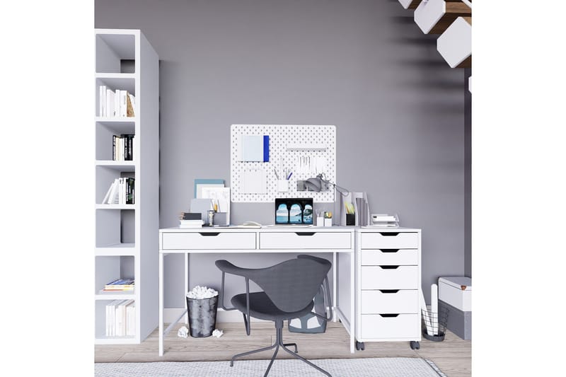 Durusu Kirjoituspöytä 55x120 cm, Valkoinen