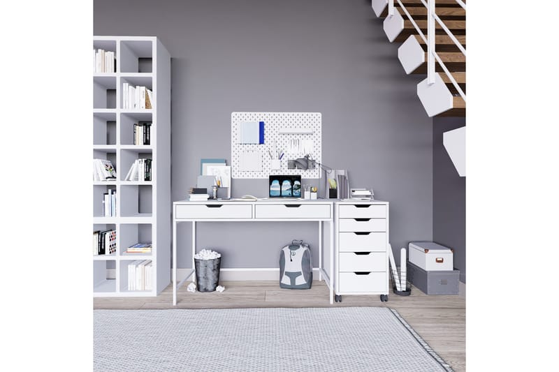 Durusu Kirjoituspöytä 55x120 cm - Valkoinen - Huonekalut - Pöytä & ruokailuryhmä - Työpöytä - Tietokonepöytä