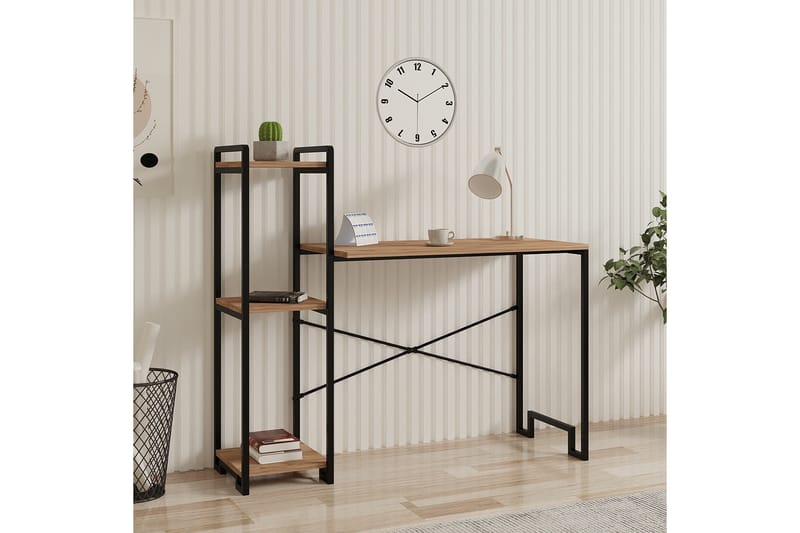 Eion Kirjoituspöytä 108x45 cm - Ruskea/Musta - Huonekalut - Pöytä & ruokailuryhmä - Työpöytä
 - Tietokonepöytä