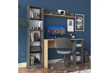 Eireann Kirjoituspöytä 45x160 cm - Pähkinäpuu/Antrasiitti - Huonekalut - Pöytä & ruokailuryhmä - Työpöytä - Tietokonepöytä