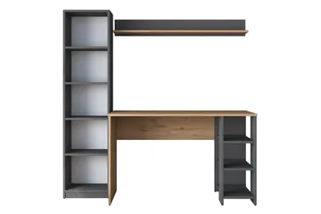 Eireann Kirjoituspöytä 45x160 cm - Pähkinäpuu/Antrasiitti - Huonekalut - Pöytä & ruokailuryhmä - Työpöytä - Tietokonepöytä