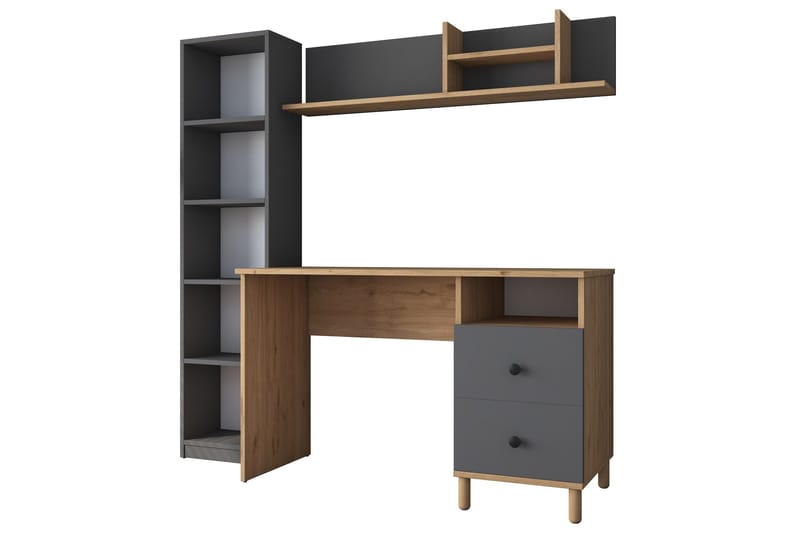 Eireann Kirjoituspöytä 50x120 cm - Pähkinäpuu/Antrasiitti - Huonekalut - Pöytä & ruokailuryhmä - Työpöytä - Tietokonepöytä