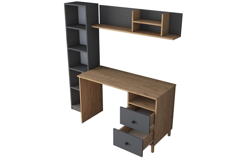 Eireann Kirjoituspöytä 50x120 cm - Pähkinäpuu/Antrasiitti - Huonekalut - Pöytä & ruokailuryhmä - Työpöytä - Tietokonepöytä