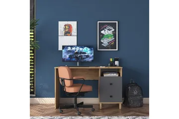 Eireann Kirjoituspöytä 50x120 cm - Pähkinäpuu/Antrasiitti - Huonekalut - Pöytä & ruokailuryhmä - Työpöytä - Tietokonepöytä