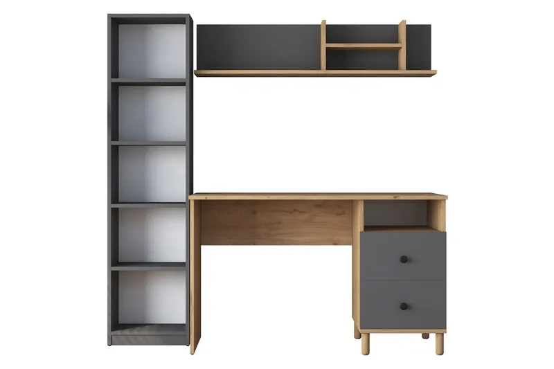 Eireann Kirjoituspöytä 50x120 cm, Pähkinäpuu/Antrasiitti