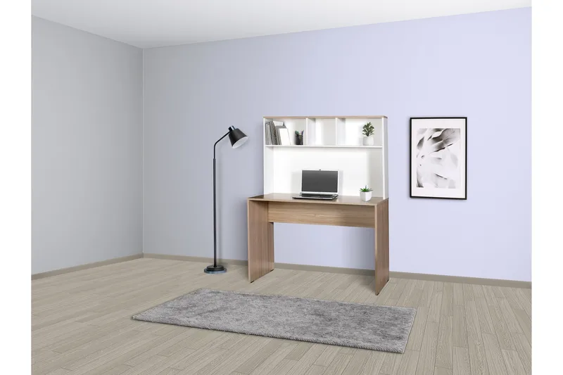 Erez Kirjoituspöytä 52x110 cm - Tammi/Valkoinen - Huonekalut - Pöytä & ruokailuryhmä - Työpöytä - Tietokonepöytä