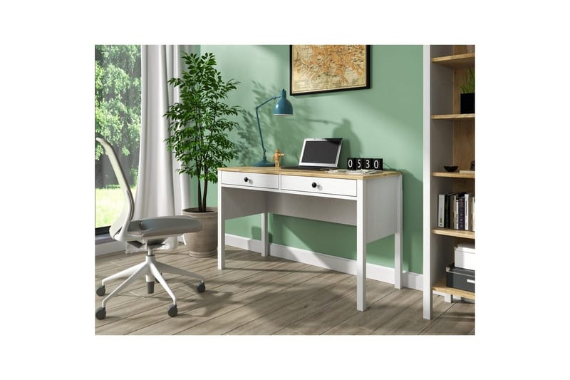 Erlen Kirjoituspöytä 60x120 cm - Luonnollinen/Valkoinen - Huonekalut - Pöytä & ruokailuryhmä - Työpöytä
 - Tietokonepöytä