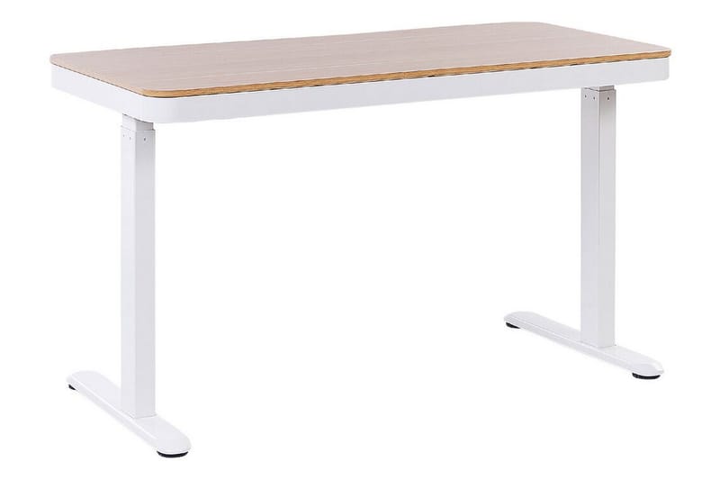 Farhan Työpöytä 60x120 cm - Valkoinen/Vaalea puu - Huonekalut - Pöytä & ruokailuryhmä - Työpöytä - Tietokonepöytä