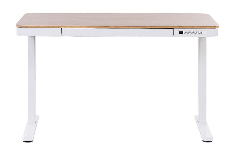 Farhan Työpöytä 60x120 cm - Valkoinen/Vaalea puu - Huonekalut - Pöytä & ruokailuryhmä - Työpöytä - Tietokonepöytä