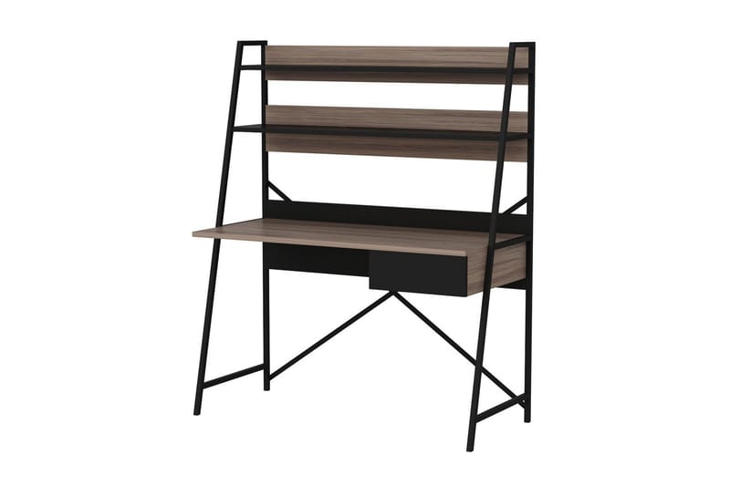 Garavelo Kirjoituspöytä 25x124 cm, Pähkinäpuu/Musta