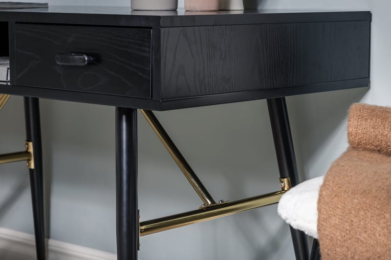 Gold Kirjoituspöytä 110 cm - Musta - Huonekalut - Pöytä & ruokailuryhmä - Työpöytä - Tietokonepöytä