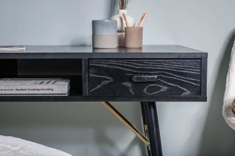 Gold Kirjoituspöytä 110 cm - Musta - Huonekalut - Pöytä & ruokailuryhmä - Työpöytä - Tietokonepöytä