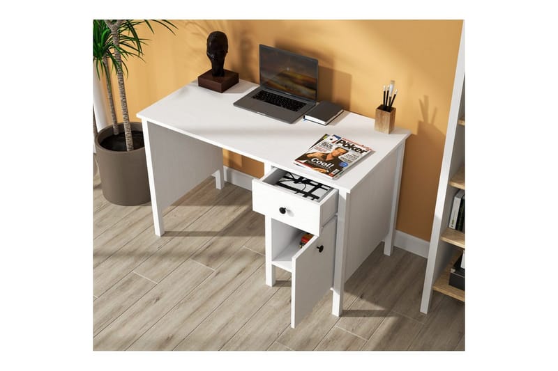 Grado Kirjoituspöytä 60x120 cm - Luonnollinen/Valkoinen - Huonekalut - Pöytä & ruokailuryhmä - Työpöytä - Tietokonepöytä