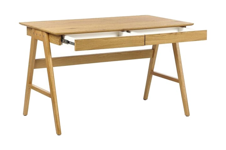 Hermsen Työpöytä 120 cm 2 laatikkoa - Vaaleanruskea - Tietokonepöytä
 - Kirjoituspöytä
