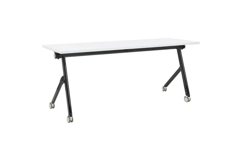 Hopfällbart skrivbord Beliani Bendi Ljus trä/svart, 120x60x75 cm White||Black 180x60x75 cm, undefined